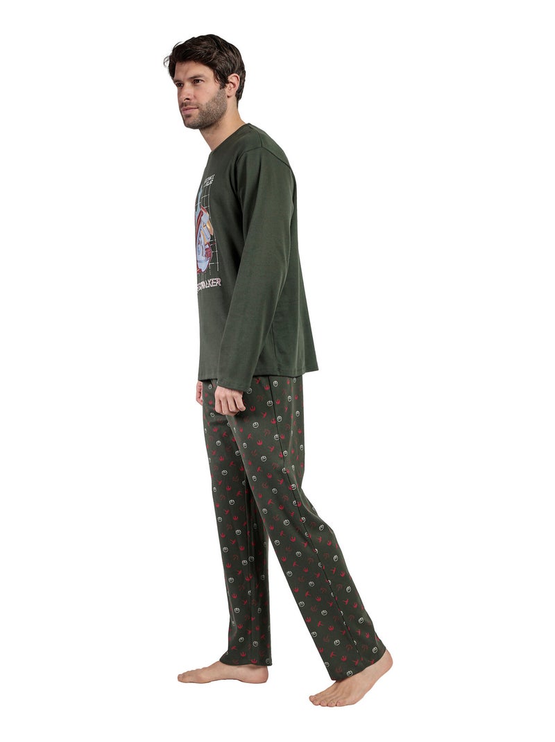 Pyjama pantalon top manches longues Resistance Pilot Star Wars Vert - Kiabi
