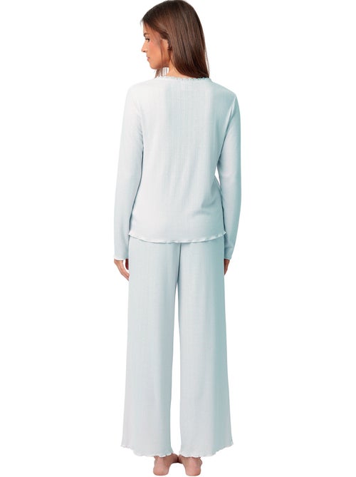 Pyjama pantalon top manches longues Romantic - Kiabi