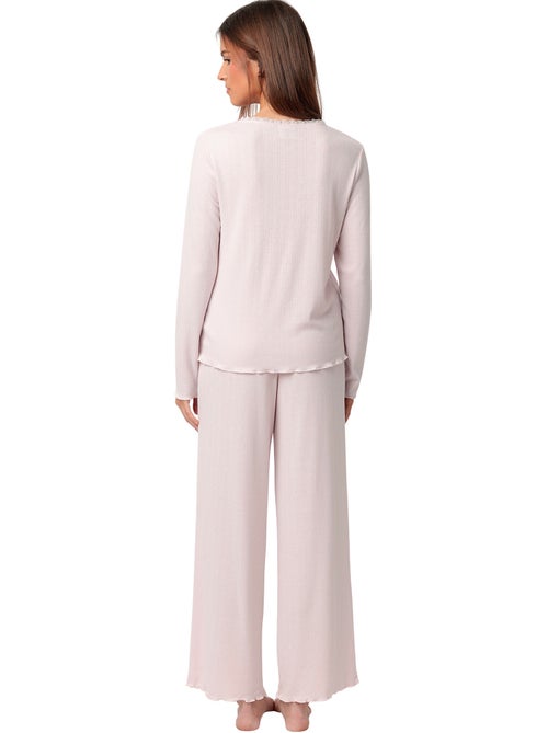 Pyjama pantalon top manches longues Romantic - Kiabi