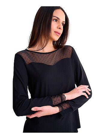 Pyjama pantalon top manches longues ROXANNE
