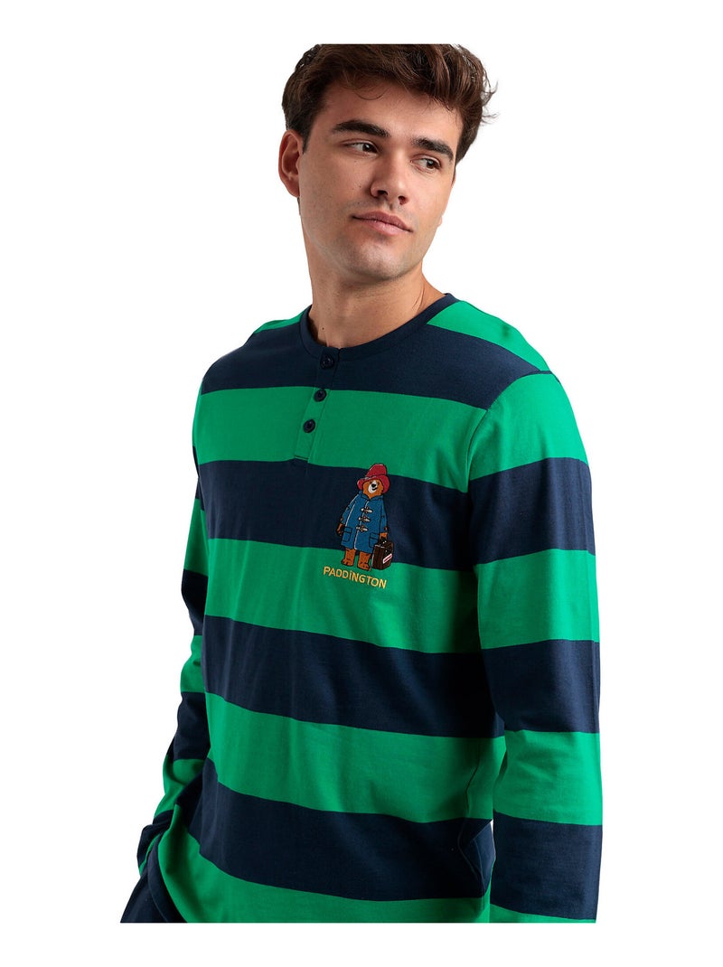 Pyjama pantalon top manches longues Rugby Paws Paddington Bleu marine - Kiabi