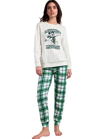 Pyjama pantalon top manches longues Ski Mouse Disney