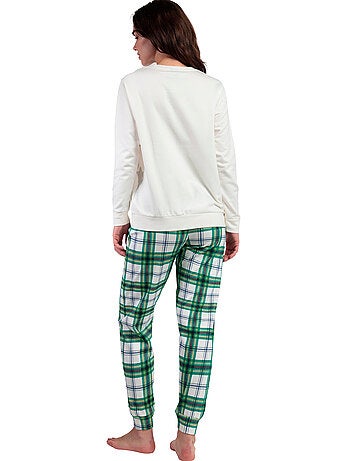 Pyjama pantalon top manches longues Ski Mouse Disney