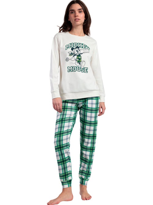 Pyjama pantalon top manches longues Ski Mouse Disney - Kiabi