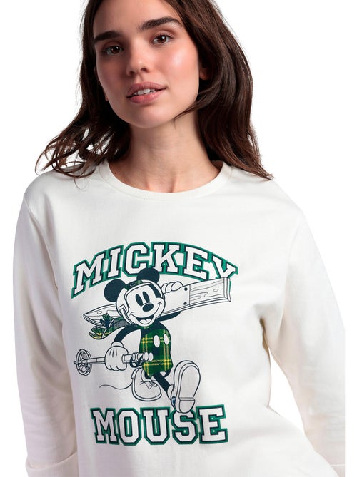 Pyjama pantalon top manches longues Ski Mouse Disney - Kiabi
