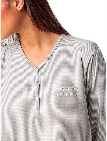 Pyjama pantalon top manches longues Sleep Is My Superpower