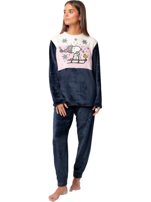 Pyjama pantalon top manches longues Snow Drift Peanuts - Kiabi