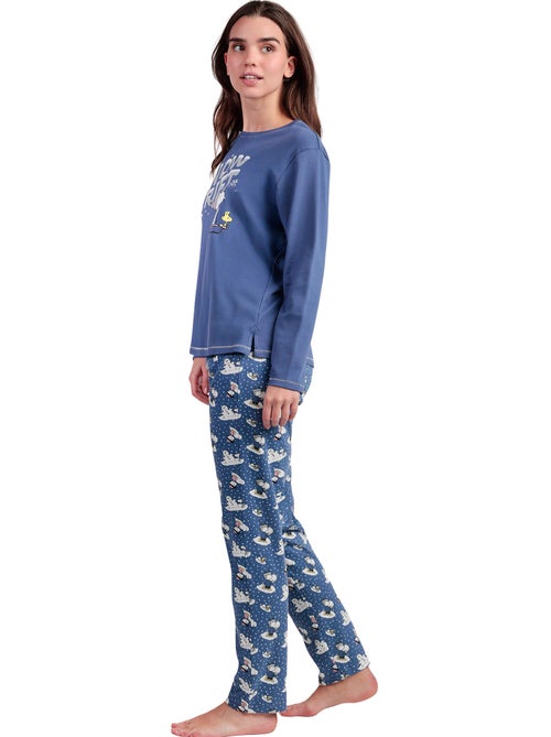 Pyjama pantalon top manches longues Snow Drift Peanuts - Kiabi Pyjama pantalon top manches longues Snow Drift Peanuts - Kiabi