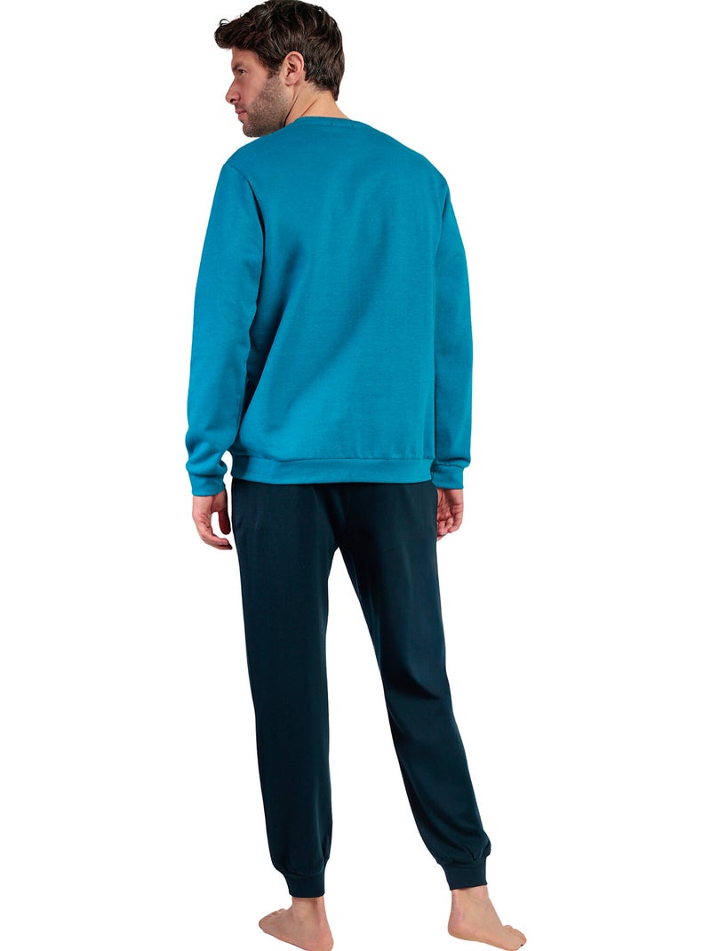 Pyjama pantalon top manches longues Snow Lois Bleu - Kiabi