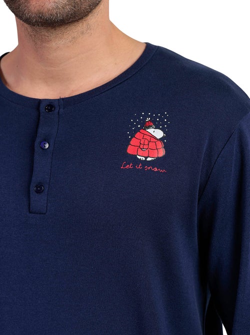 Pyjama pantalon top manches longues Snow Peanuts - Kiabi Pyjama pantalon top manches longues Snow Peanuts - Kiabi