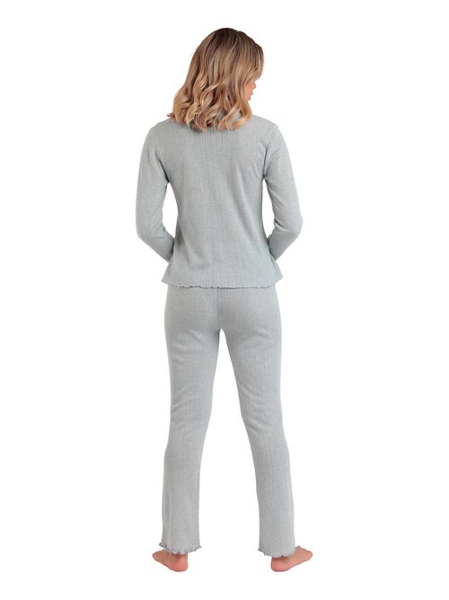 Pyjama pantalon top manches longues Soft Canale - Kiabi Pyjama pantalon top manches longues Soft Canale - Kiabi