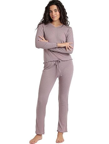 Pyjama pantalon top manches longues Soft Canale