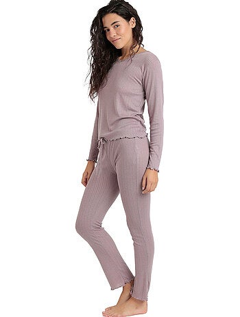 Pyjama pantalon top manches longues Soft Canale