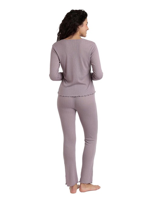 Pyjama pantalon top manches longues Soft Canale - Kiabi Pyjama pantalon top manches longues Soft Canale - Kiabi