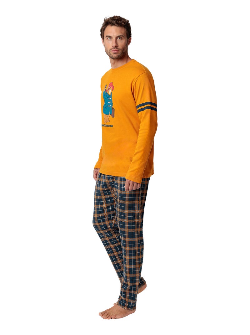 Pyjama pantalon top manches longues Square Paddington Jaune - Kiabi