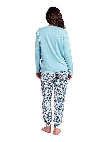 Pyjama pantalon top manches longues Stitch And Angel Disney