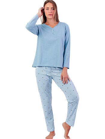 Pyjama pantalon top manches longues stripes and stars