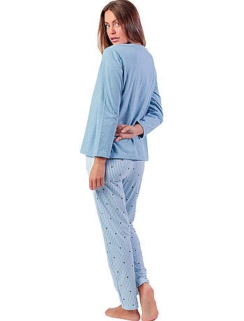 Pyjama pantalon top manches longues stripes and stars