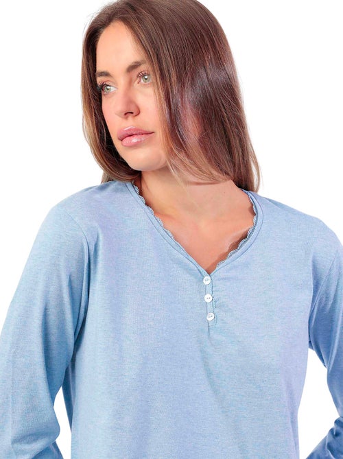 Pyjama pantalon top manches longues stripes and stars - Kiabi Pyjama pantalon top manches longues stripes and stars - Kiabi