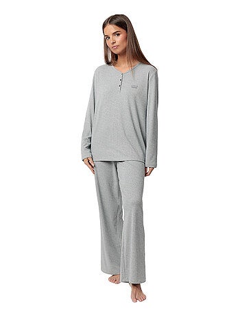 Pyjama pantalon top manches longues Supersoft