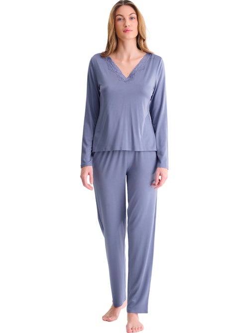 Pyjama pantalon top manches longues tania - Kiabi Pyjama pantalon top manches longues tania - Kiabi
