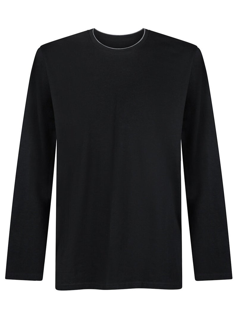 Pyjama pantalon top manches longues Titan Noir - Kiabi