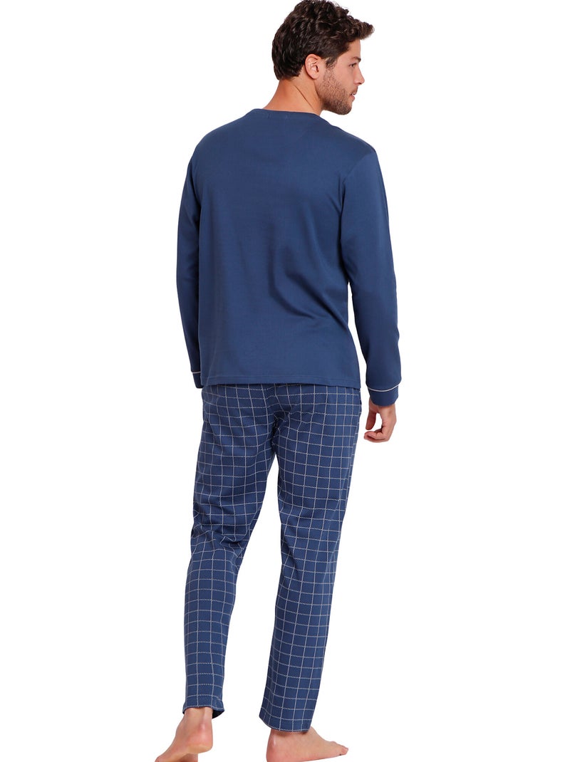 Pyjama pantalon top manches longues Travel24 Antonio Miro Bleu marine - Kiabi