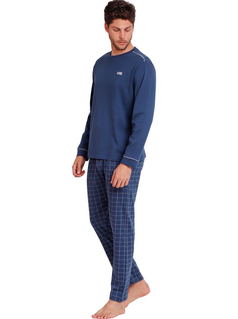 Pyjama pantalon top manches longues Travel24 Antonio Miro Bleu marine - Kiabi