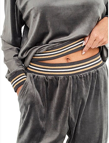 Pyjama pantalon top manches longues velvet glow