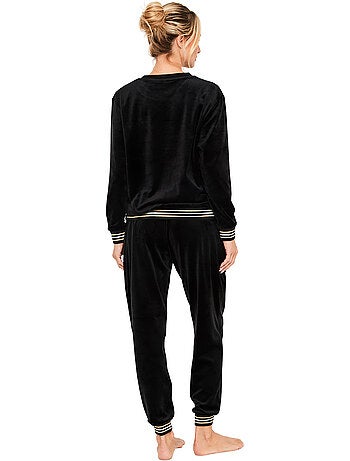 Pyjama pantalon top manches longues velvet glow