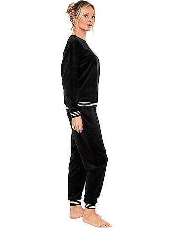 Pyjama pantalon top manches longues velvet glow
