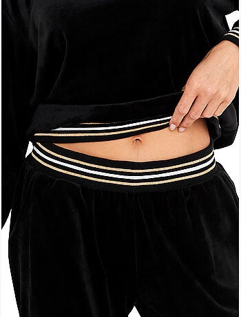 Pyjama pantalon top manches longues velvet glow