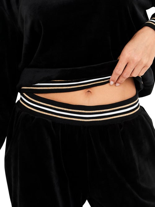 Pyjama pantalon top manches longues velvet glow - Kiabi Pyjama pantalon top manches longues velvet glow - Kiabi