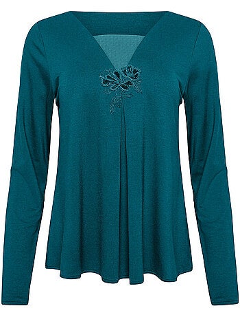 Pyjama pantalon top manches longues velvet luxe