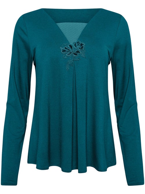 Pyjama pantalon top manches longues velvet luxe - Kiabi Pyjama pantalon top manches longues velvet luxe - Kiabi