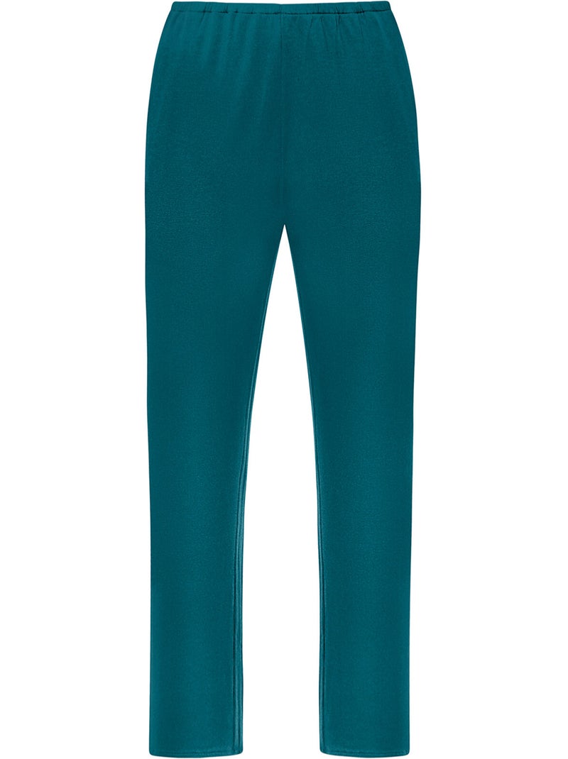 Pyjama pantalon top manches longues velvet luxe Vert - Kiabi