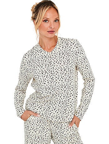 Pyjama pantalon top manches longues wild calm