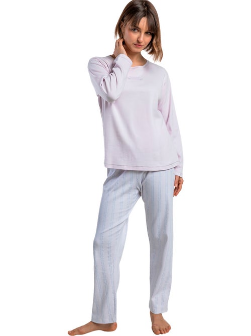 Pyjama pantalon top manches longues winter nights - Kiabi Pyjama pantalon top manches longues winter nights - Kiabi
