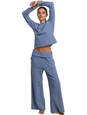 Pyjama pantalon top manches longues yoga girl