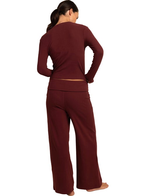 Pyjama pantalon top manches longues yoga girl - Kiabi Pyjama pantalon top manches longues yoga girl - Kiabi