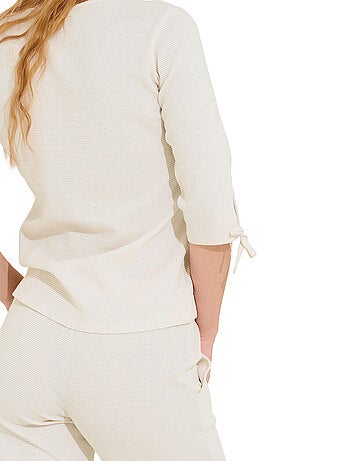Pyjama pantalon top manches trois-quarts FREELY