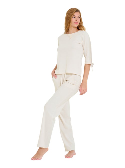 Pyjama pantalon top manches trois-quarts Freely - Kiabi