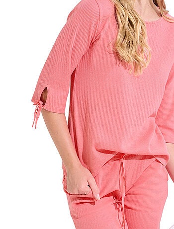 Pyjama pantalon top manches trois-quarts FREELY