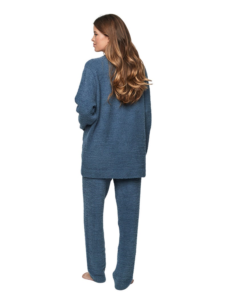 Pyjama pantalon veste manches longues P110 CANDY CLOUD Bleu - Kiabi
