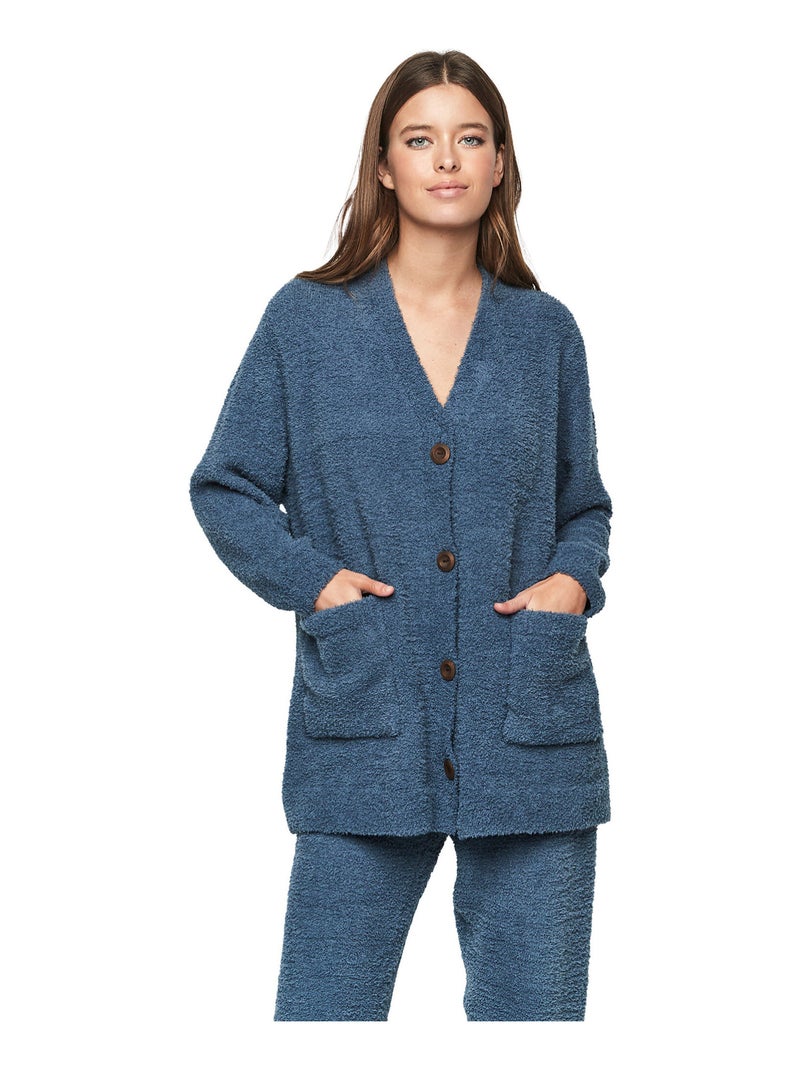 Pyjama pantalon veste manches longues P110 CANDY CLOUD Bleu - Kiabi