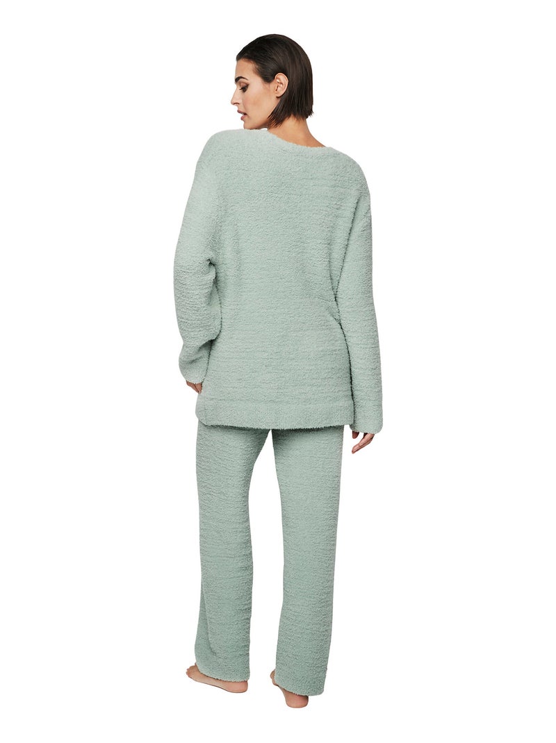 Pyjama pantalon veste manches longues P110 CANDY CLOUD Vert - Kiabi