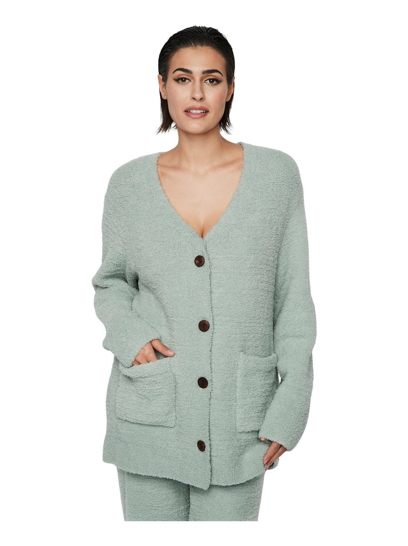 Pyjama pantalon veste manches longues P110 CANDY CLOUD Vert - Kiabi