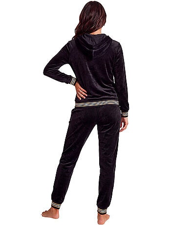 Pyjama pantalon veste zippée à capuche velvet glow