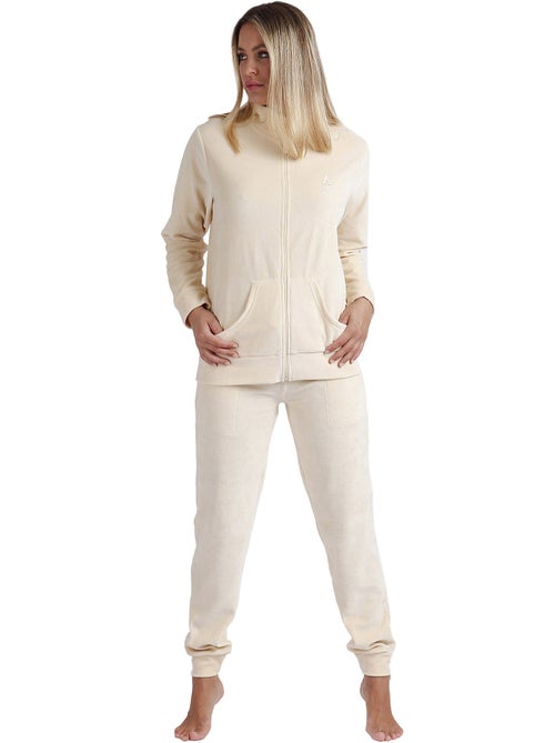 Pyjama pantalon veste zippée Soft Home - Kiabi