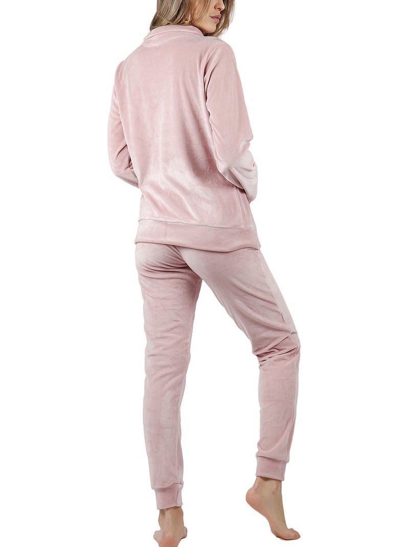 Pyjama pantalon veste zippée Soft Home Rose - Kiabi